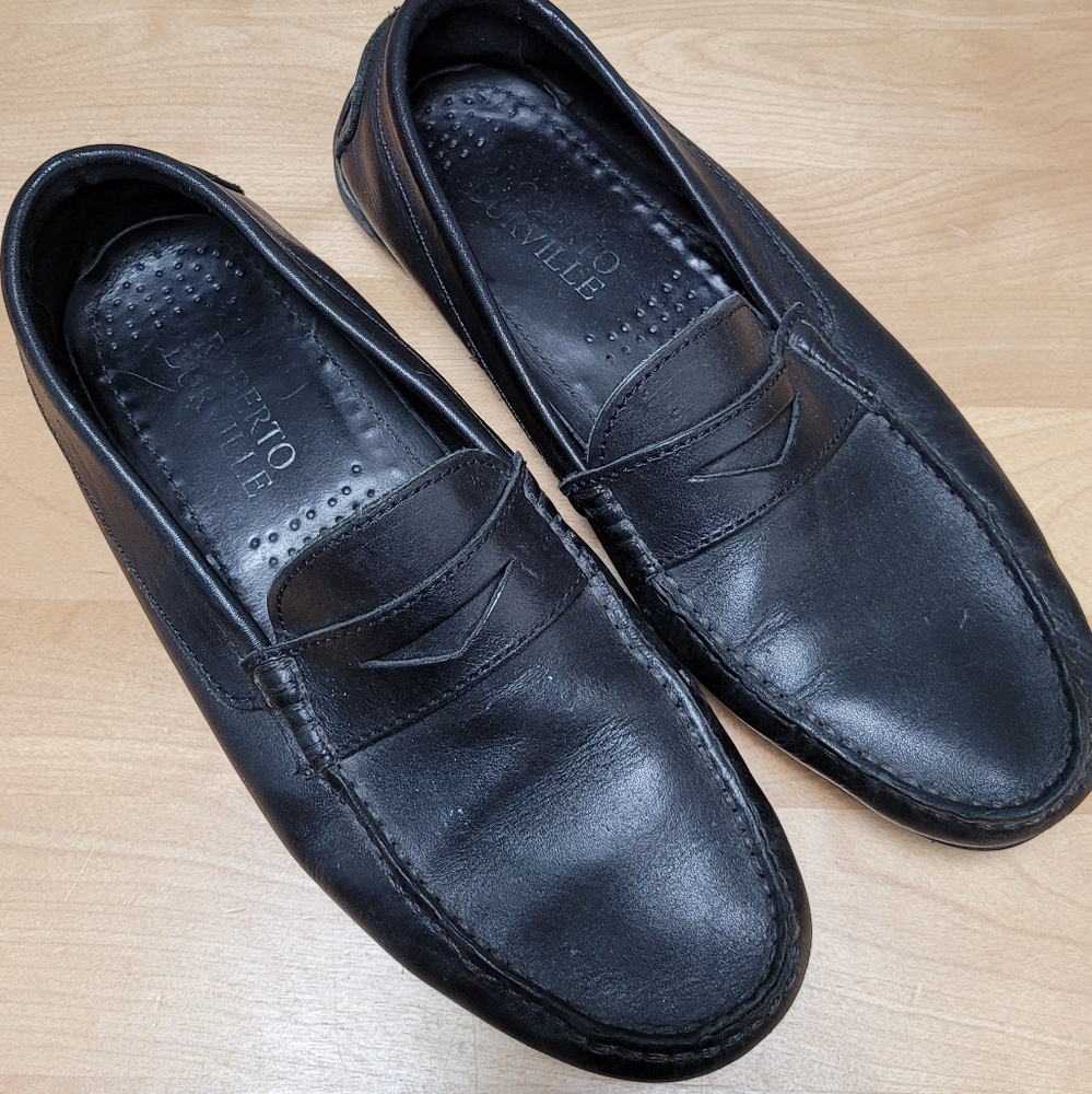 ROBERTO DURVILLE | BLK DRIVING MOCCASINS, SZ 39